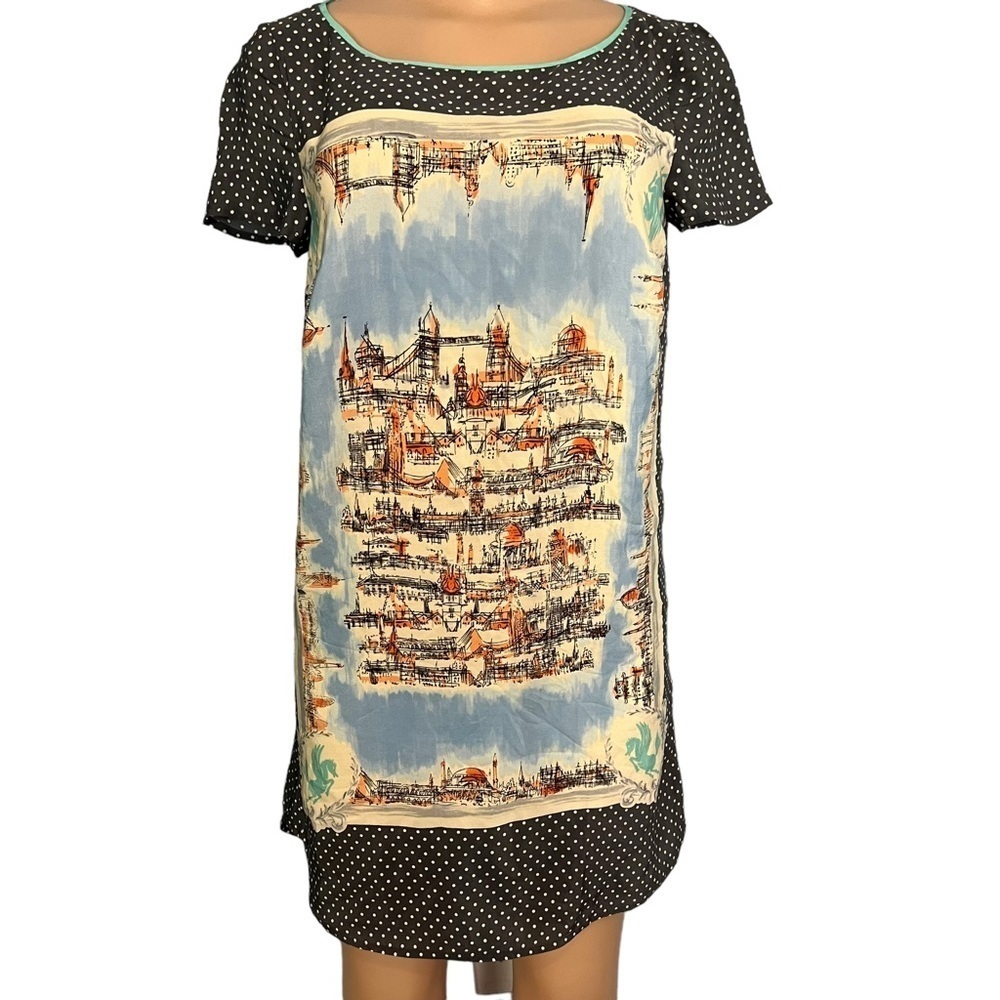 Anthropologie Maeve Around Town Silk Tee Dress - Picture 3 of 13
